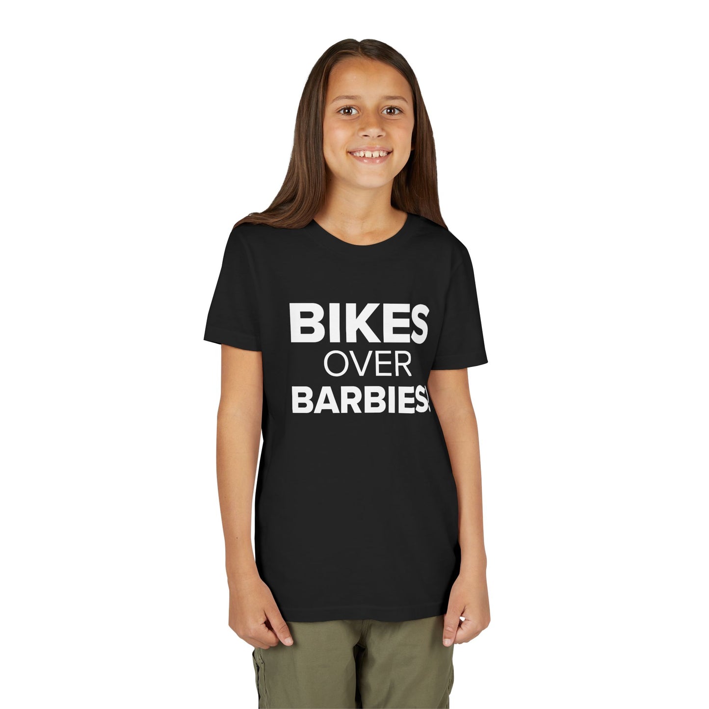 Bikes Over Barbies - Youth Girls Cotton Tee