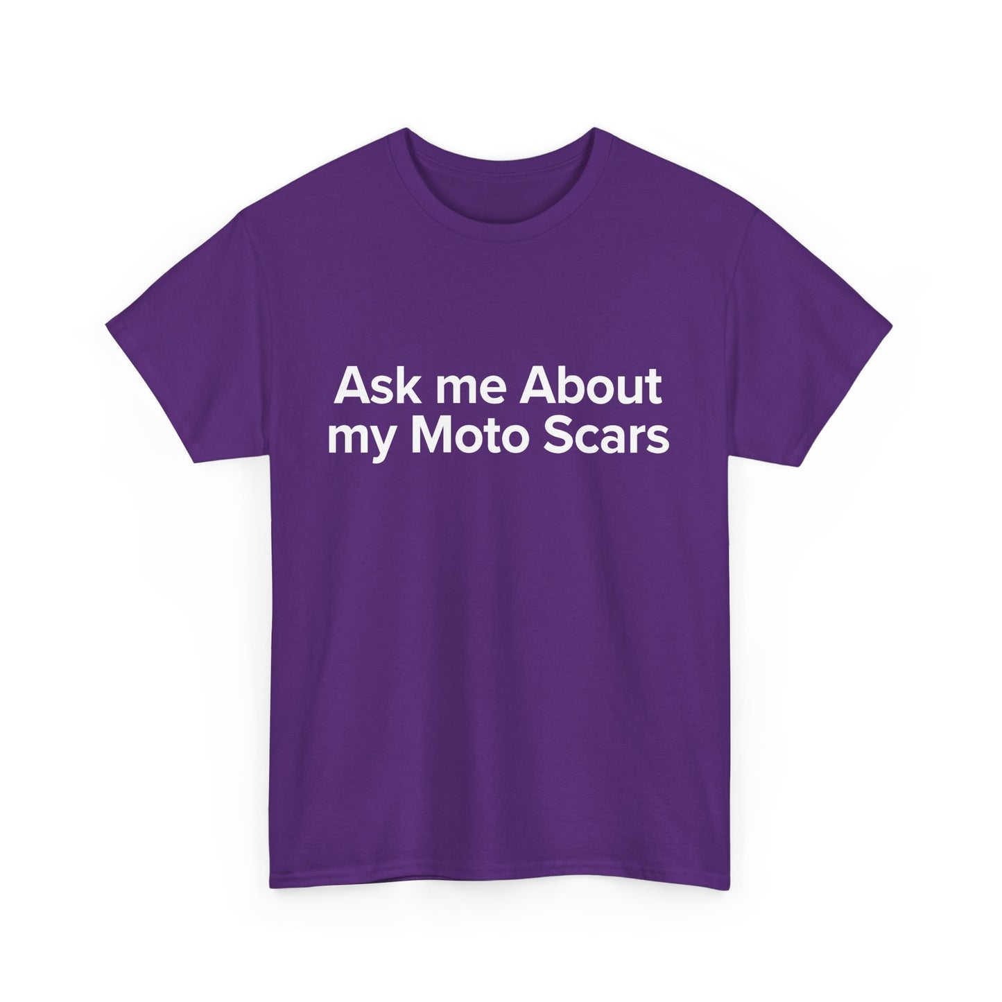 Ask Me About My Moto Scars - Adult Unisex Cotton Tee