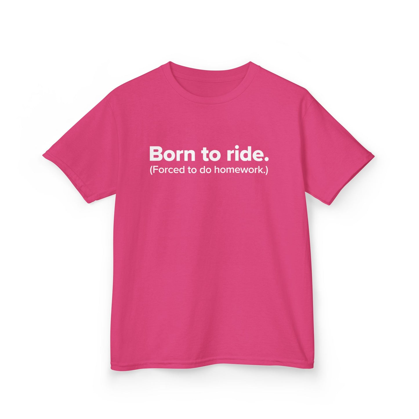 Born to Ride. (Forced to do homework.) - Youth Unisex Cotton Tee