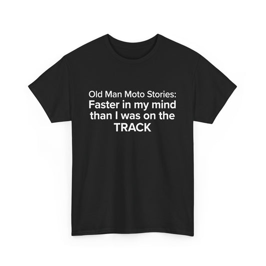 Old Man Moto Stories - Adult Unisex Cotton Tee